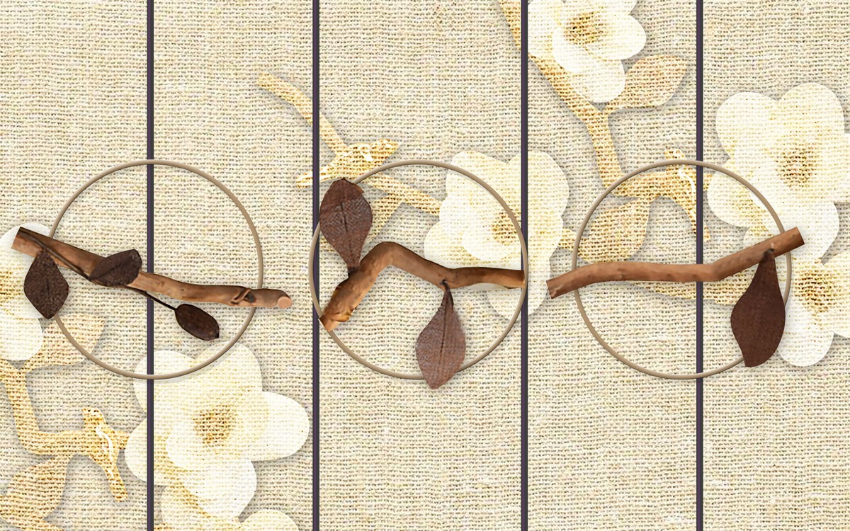 Фреска Весеннее цветущее дерево